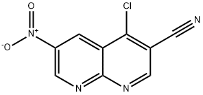 4-chloro-6-nitro-1,8-naphthyridine-3-carbonitrile Struktur