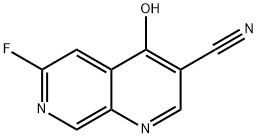 6-fluoro-4-hydroxy-1,7-naphthyridine-3-carbonitrile 化学構造式