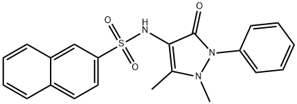 N-(1,5-dimethyl-3-oxo-2-phenyl-2,3-dihydro-1H-pyrazol-4-yl)-2-naphthalenesulfonamide Structure