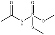 N-アセチルホスホルアミドチオ酸O,S-ジメチル 化学構造式