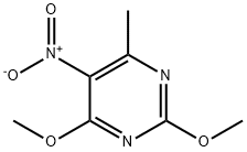 5-nitro-2,4-dimethoxy-6-methylpyrimidine 化学構造式