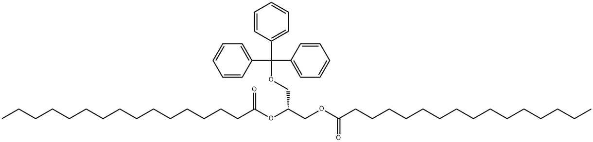 [R,(-)]-1-O,2-O-Dipalmitoyl-3-O-trityl-D-glycerol Struktur