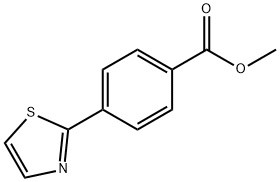 4-(チアゾール-2-イル)安息香酸メチル 化学構造式