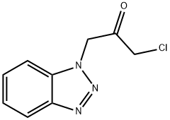 1-ベンゾトリアゾール-1-イル-3-クロロプロパン-2-オン 化学構造式
