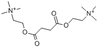 2,2'-[(1,4-ジオキソブタン-1,4-ジイル)ビス(オキシ)]ビス[N,N,N-トリメチルエタンアミニウム] 化学構造式