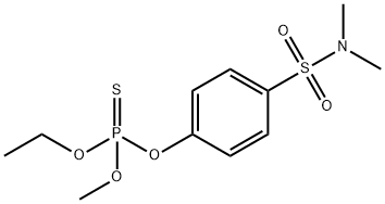 ホスホロチオ酸O-エチルO-メチルO-[p-(N,N-ジメチルスルファモイル)フェニル] 化学構造式