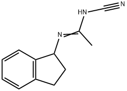 Ethanimidamide, N-cyano-N-(2,3-dihydro-1H-inden-1-yl)- (9CI) Struktur