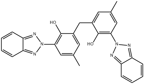 Bis-[2-hydroxy-5-methyl-3-(benzotriazol-2-yl)-phenyl]-methane,30653-05-5,结构式