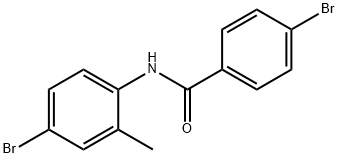 4-溴-N-(4-溴-2-甲基苯)苯甲酰胺 结构式