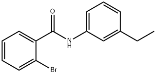 2-溴-N-(3-乙基苯基)苯甲酰胺 结构式