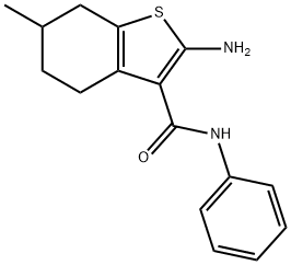 2-AMINO-6-METHYL-N-PHENYL-4,5,6,7-TETRAHYDRO-1-BENZOTHIOPHENE-3-CARBOXAMIDE 结构式