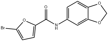 N-(1,3-benzodioxol-5-yl)-5-bromo-2-furamide,306766-58-5,结构式