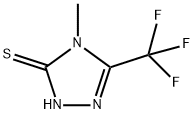 4-メチル-5-(トリフルオロメチル)-4H-1,2,4-トリアゾール-3-チオール 化学構造式