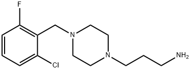 3-[4-(2-CHLORO-6-FLUOROBENZYL)PIPERAZINO]PROPYLAMINE Structure