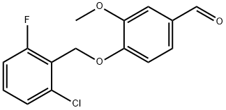 4-[(2-хлор-6-фторбензил)окси]-3-метоксибензальдегид структура