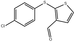 2-[(4-CHLOROPHENYL)THIO]THIOPHENE-3-CARBALDEHYDE Struktur