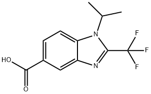 1-ISOPROPYL-2-(TRIFLUOROMETHYL)-1H-BENZIMIDAZOLE-5-CARBOXYLIC ACID Struktur