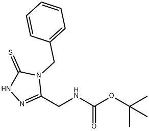 4-BENZYL-5-(N-TERT-BUTOXYCARBONYLAMINOMETHYL)-1,2,4-TRIAZOLE-3-THIOL 结构式