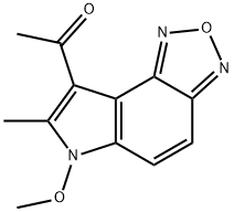 1-(6-METHOXY-7-METHYL-6H-[1,2,5]OXADIAZOLO[3,4-E]INDOL-8-YL)ETHAN-1-ONE Struktur