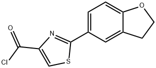 2-(2,3-DIHYDRO-1-BENZOFURAN-5-YL)THIAZOLE-4-CARBONYL CHLORIDE 化学構造式