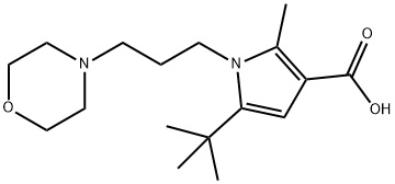5-(tert-butyl)-2-methyl-1-(3-morpholinopropyl)-1H-pyrrole-3-carboxylic acid Structure