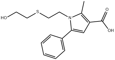 1-[2-[(2-HYDROXYETHYL)THIO]ETHYL]-2-METHYL-5-PHENYL-1H-PYRROLE-3-CARBOXYLIC ACID Struktur