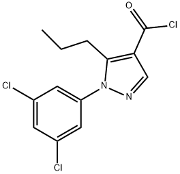 1-(3,5-DICHLOROPHENYL)-5-PROPYL-1H-PYRAZOLE-4-CARBONYL CHLORIDE 化学構造式