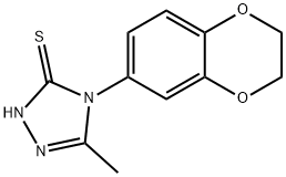 4-(2,3-DIHYDRO-1,4-BENZODIOXIN-6-YL)-5-METHYL-4H-1,2,4-TRIAZOLE-3-THIOL|4-(2,3-二氢-1,4-苯并二氧杂芑-7-基)-5-甲基-2H-1,2,4-三唑-3-硫酮