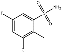3-CHLORO-5-FLUORO-2-METHYLBENZENE SULFONAMIDE Structure