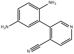 4-Pyridinecarbonitrile,  3-(2,5-diaminophenyl)- 化学構造式