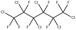 1,2,3,4,5,6-ヘキサクロロ-1,1,2,3,4,5,6,6-オクタフルオロヘキサン 化学構造式