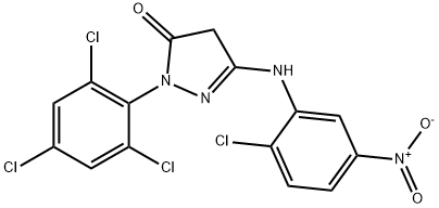1-(2',4',6'-Trichlorophenyl)-3-(2'-chloro-5'-nitroanilino)-5-pyrazolone Struktur