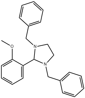2-(2-METHOXYPHENYL)-1,3-BIS(PHENYLMETHYL)-IMIDAZOLIDINE Structure