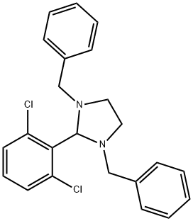 2-(2,6-DICHLOROPHENYL)-1,3-BIS(PHENYLMETHYL)-IMIDAZOLIDINE 结构式