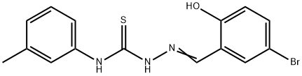 5-bromo-2-hydroxybenzaldehyde N-(3-methylphenyl)thiosemicarbazone Structure