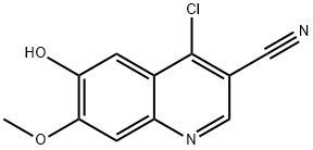 3-Quinolinecarbonitrile, 4-chloro-6-hydroxy-7-Methoxy- Structure