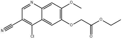 Acetic acid, 2-[(4-chloro-3-cyano-7-Methoxy-6-quinolinyl)oxy]-, ethyl ester Structure