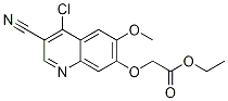 Acetic acid, 2-[(4-chloro-3-cyano-6-Methoxy-7-quinolinyl)oxy]-, ethyl ester 化学構造式