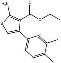 2-氨基-4-(3,4-二甲基苯基)-噻吩-3-羧酸乙酯, 307511-65-5, 结构式