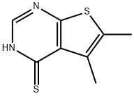 5,6-二甲基噻吩并[2,3-D]嘧啶-4(3H)-硫酮, 307512-33-0, 结构式