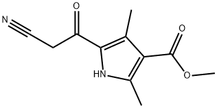 1H-Pyrrole-3-carboxylicacid,5-(cyanoacetyl)-2,4-dimethyl-,methylester(9CI) 结构式