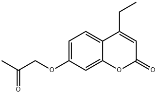 4-乙基-7-(2-氧代丙氧基)-2H-色满-2-酮,307546-48-1,结构式