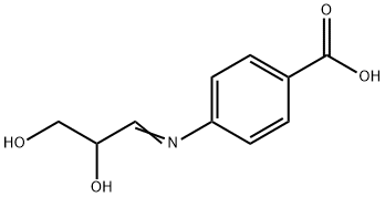 Benzoic acid, 4-[(2,3-dihydroxypropylidene)amino]- (9CI) Structure