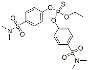 ホスホロチオ酸O-エチルO,O-ビス[p-(N,N-ジメチルスルファモイル)フェニル] 化学構造式