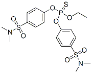 Phosphorothioic acid O-ethyl O,O-bis[p-(N,N-dimethylsulfamoyl)phenyl] ester Structure