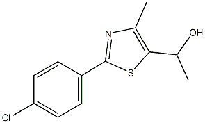 1-[2-(4-chlorophenyl)-4-methyl-1,3-thiazol-5-yl]-1-ethanol Structure