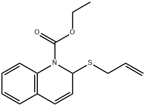 2-(アリルチオ)-1(2H)-キノリンカルボン酸エチル 化学構造式