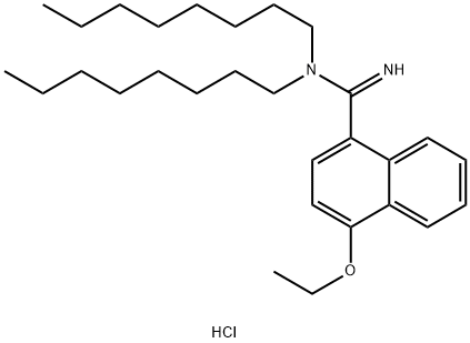 1-Naphthamidine, N,N-dioctyl-4-ethoxy-, monohydrochloride 化学構造式