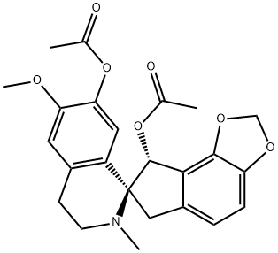 (7S,8R)-3',4',6,8-Tetrahydro-6'-methoxy-2'-methylspiro[7H-indeno[4,5-d]-1,3-dioxole-7,1'(2'H)-isoquinoline]-7',8-diol diacetate,30833-09-1,结构式