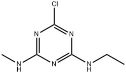 2-Chloro-4-(ethylamino)-6-(methylamino)-1,3,5-triazine Structure